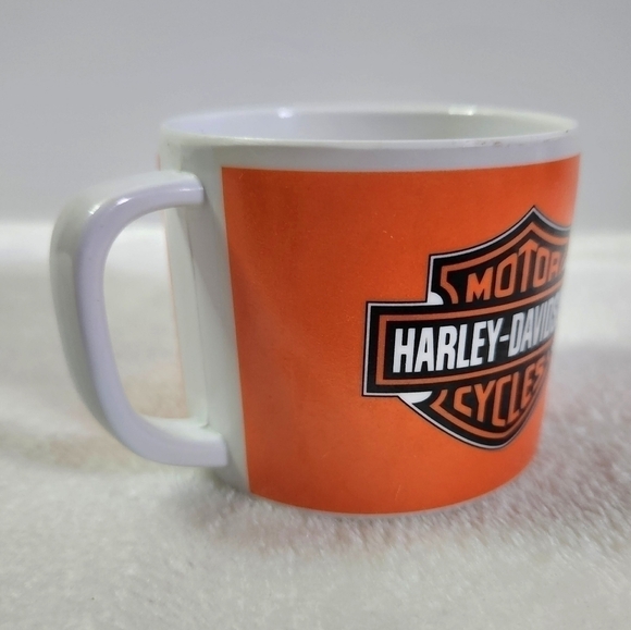 Harley Davidson H-D 2012 Orange White Black Lil' Biker 2 Handle Child Kids Cup - Picture 3 of 7